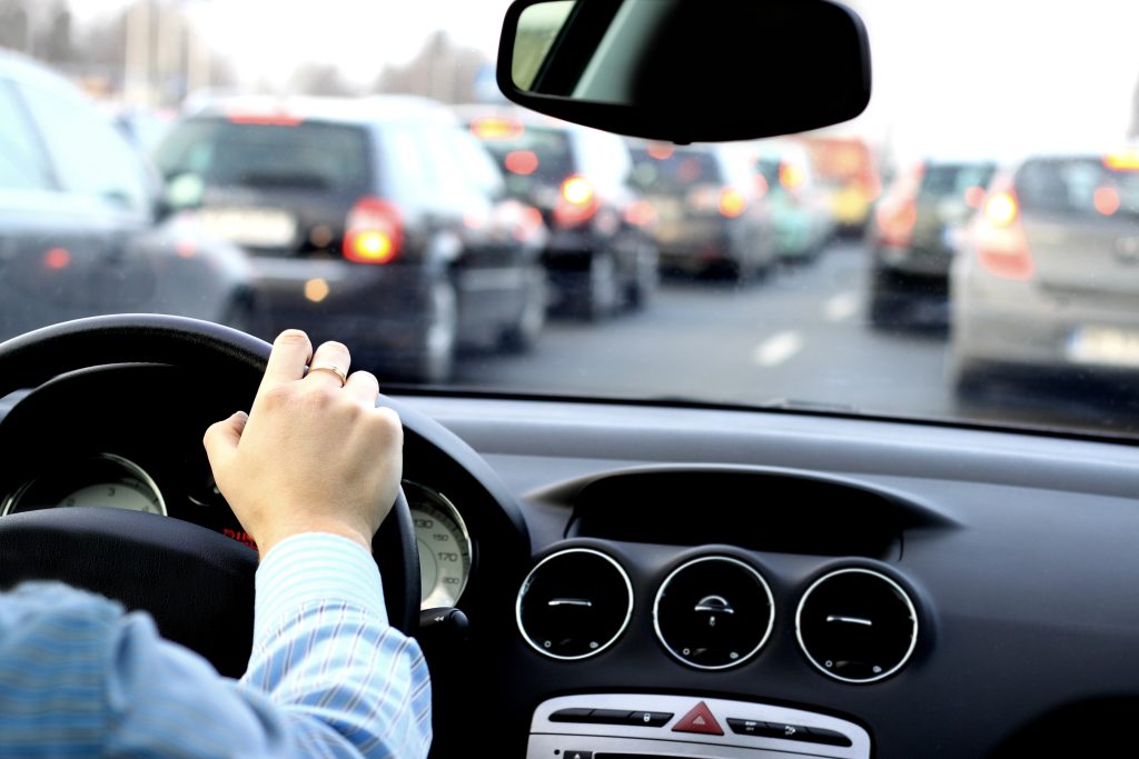 Driver in a car